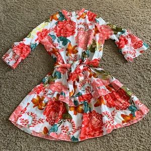 Brand new floral dress with ruffles